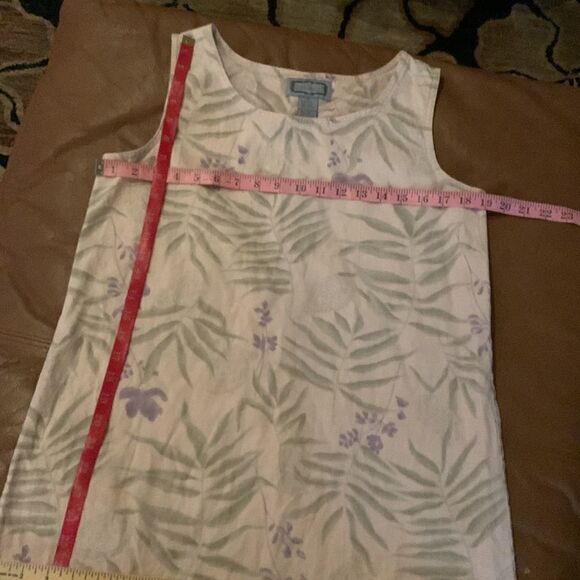 Jane Ashley Medium Linen Cotton Scoop Neck Short Sleeve Pink Purple Maxi Dress - Picture 10 of 11